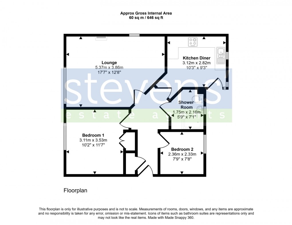 Floorplan for Abbeyford Court, Okehampton, Devon, EX20