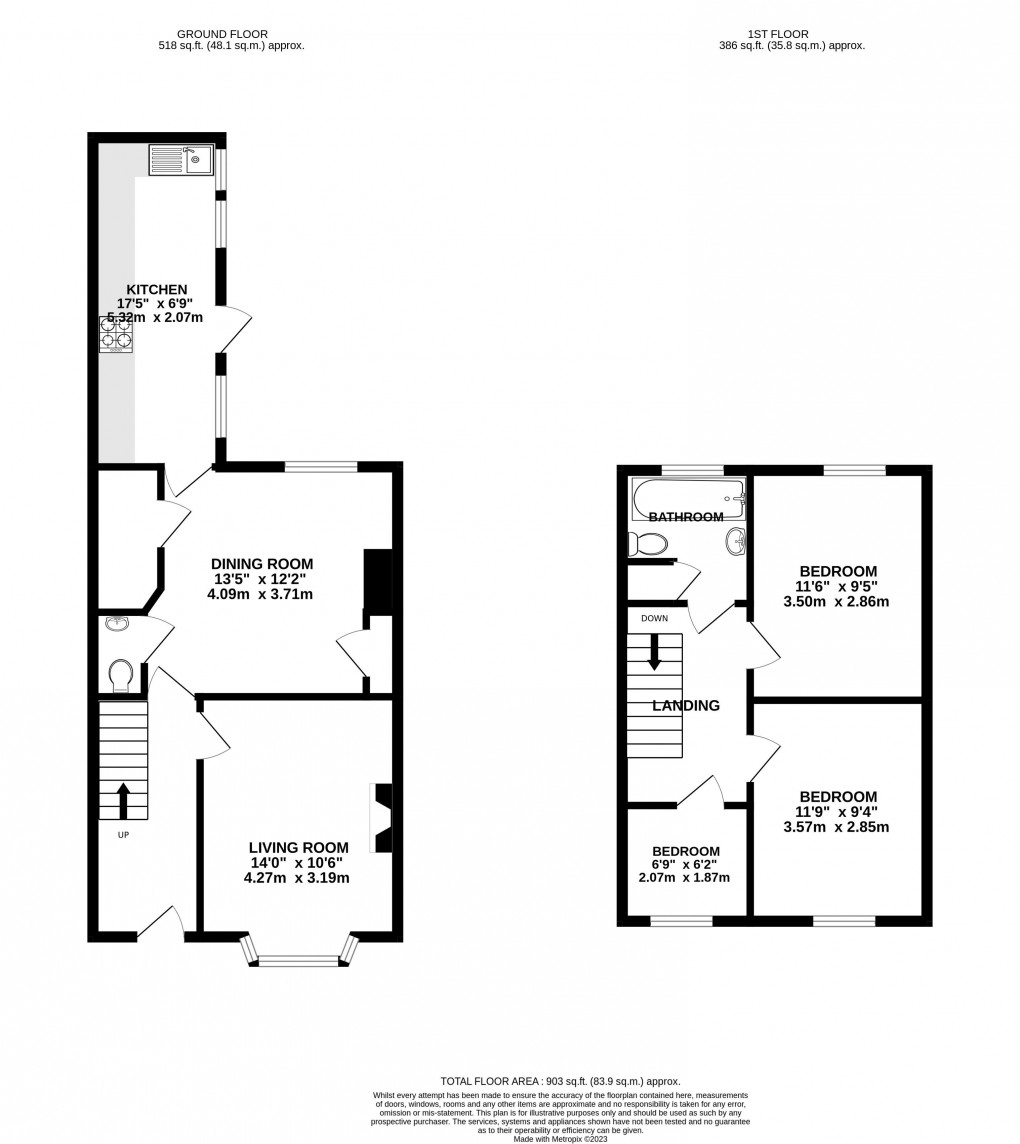 Floorplan for 57 North Street (advert), Okehampton