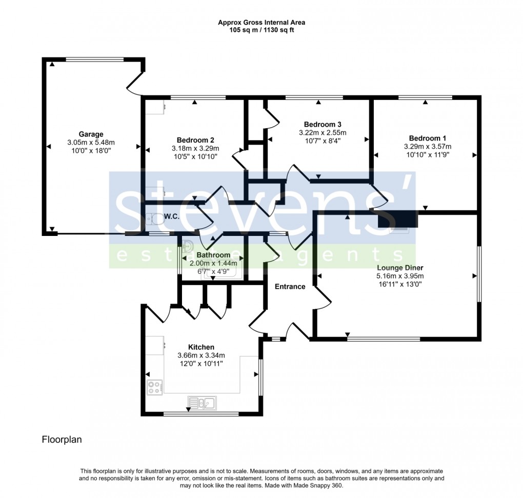 Floorplan for , Folly Gate, Okehampton, Devon, EX20