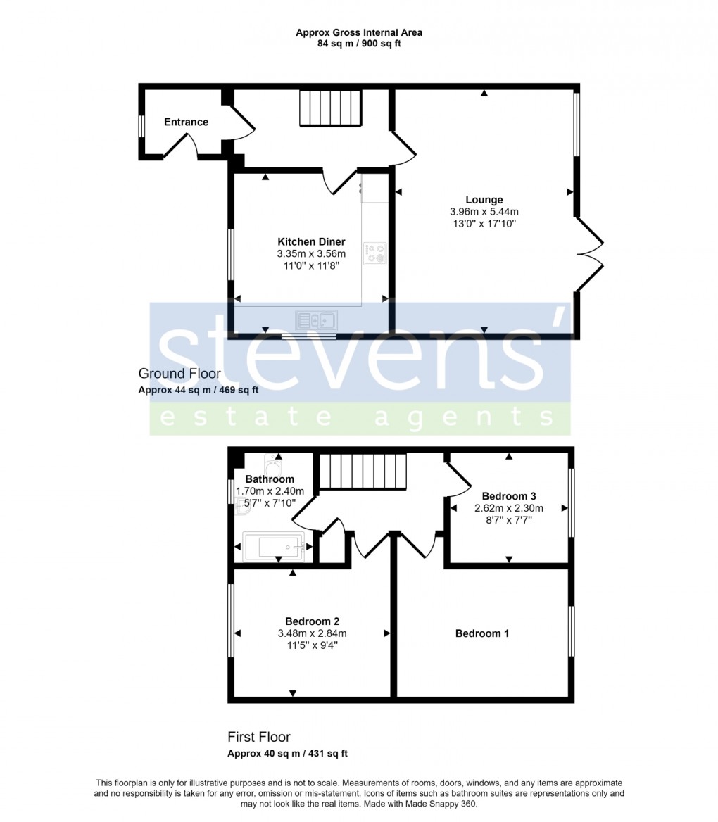 Floorplan for Clinton Gardens, Merton, Okehampton, Devon, EX20
