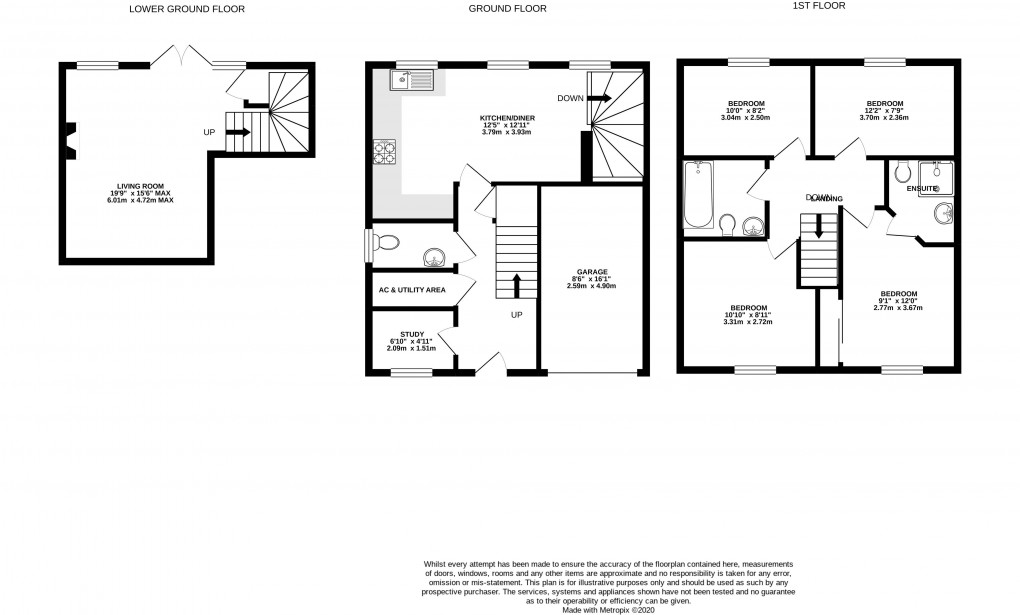 Floorplan for Pikes Mead, Okehampton, Devon, EX20
