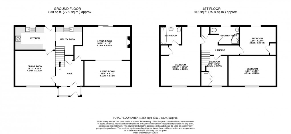 Floorplan for Claremont Place, Hatherleigh, Okehampton, Devon, EX20