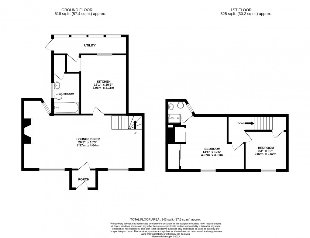 Floorplan for Barton Street, North Tawton, Devon, EX20