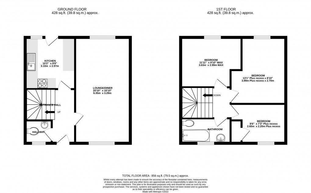 Floorplan for Moyses Meadow, Okehampton, Devon, EX20