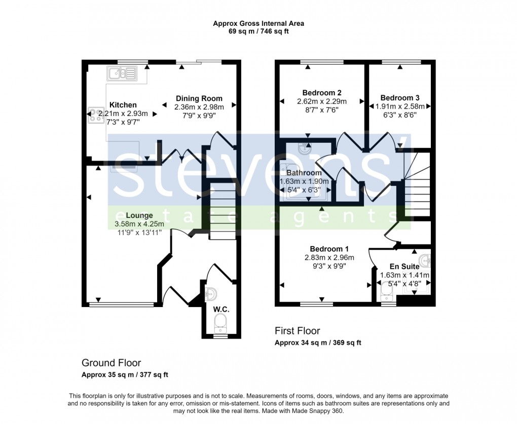 Floorplan for De Brionne Heights, Okehampton, Devon, EX20