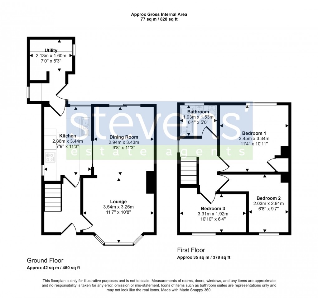 Floorplan for Simmons Way, Okehampton, Devon, EX20