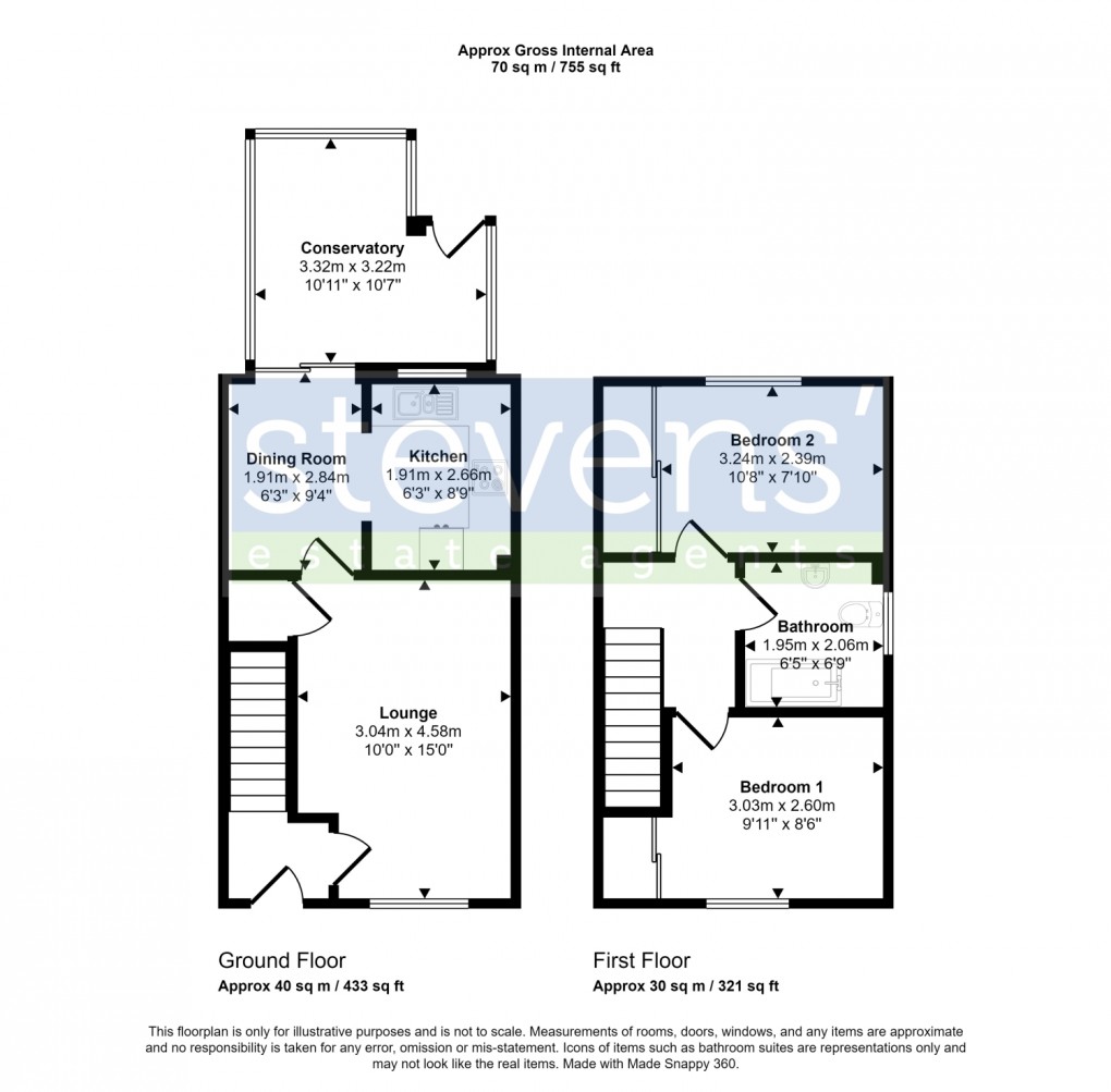 Floorplan for Westcots Drive, Winkleigh, Devon, EX19