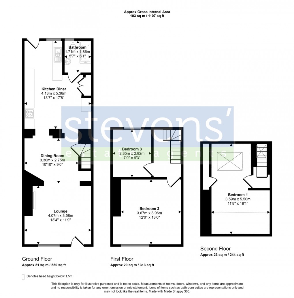 Floorplan for Mill Lane, North Tawton, Devon, EX20