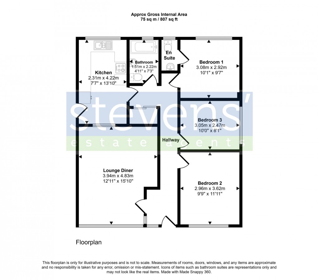 Floorplan for Moor View, North Tawton, Devon, EX20
