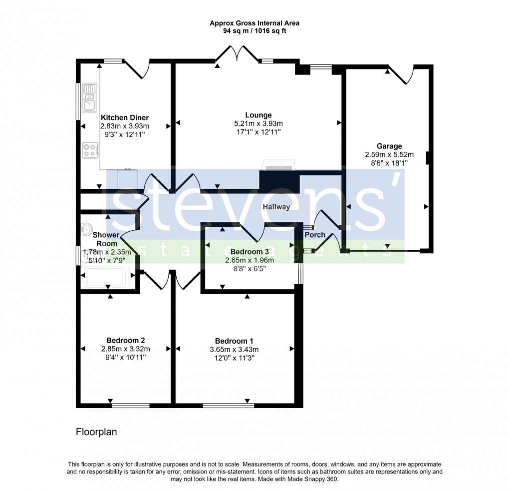 Floorplan for Fern Meadow, Okehampton, Devon, EX20