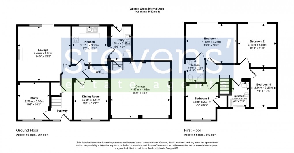 Floorplan for Church Meadow, Okehampton, Devon, EX20