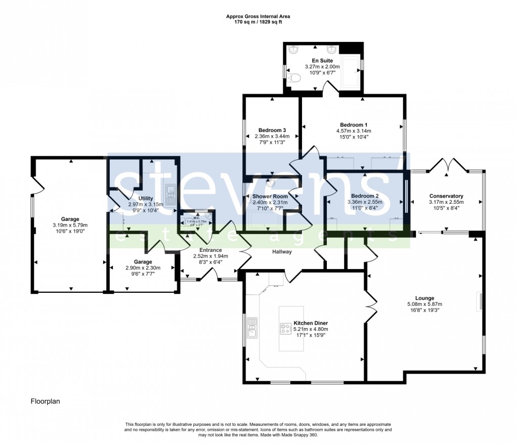 Floorplan for Bouchiers Close, North Tawton, Devon, EX20