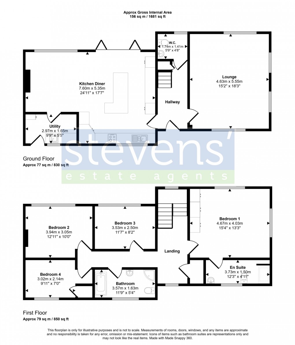 Floorplan for Forestry Cottages, Broadbury, Okehampton, Devon, EX20