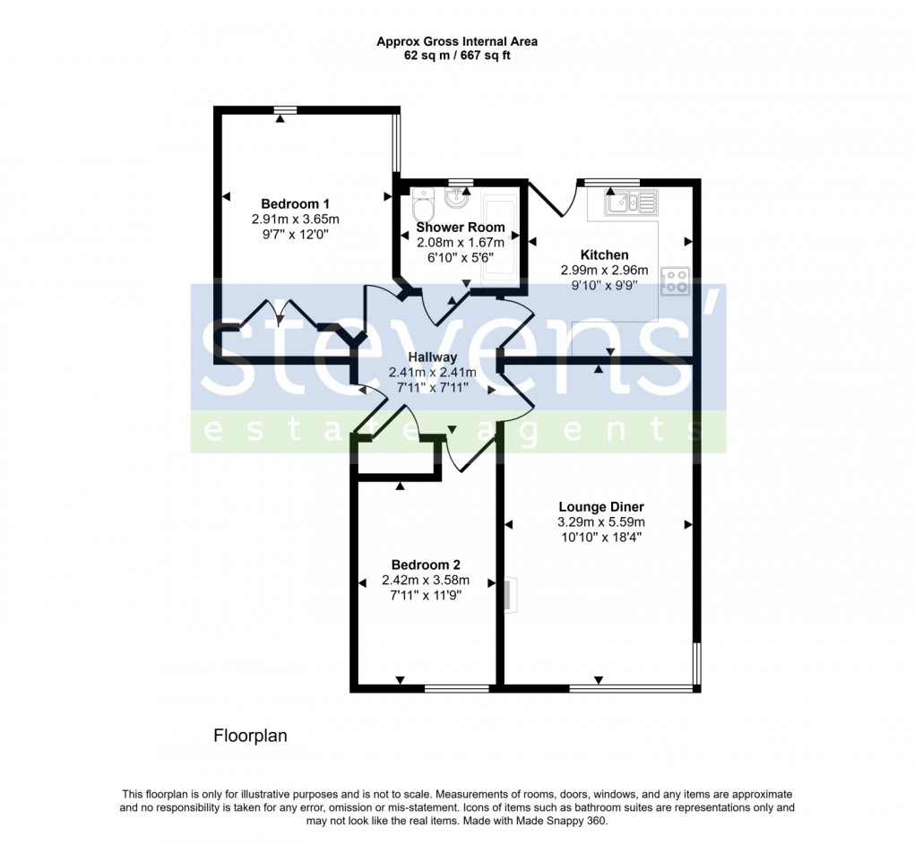Floorplan for Abbeyford Court, Okehampton, Devon, EX20