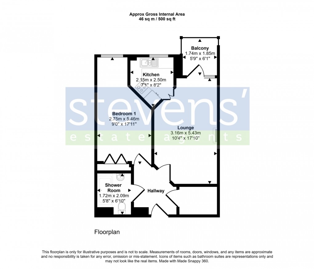 Floorplan for Rivers Edge Court Oaklands Drive, Okehampton, Devon, EX20