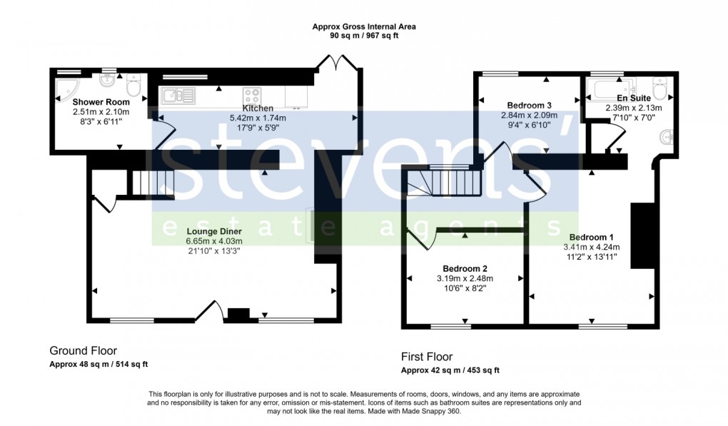 Floorplan for Broompark Cottages, Black Torrington, Beaworthy, Devon, EX21