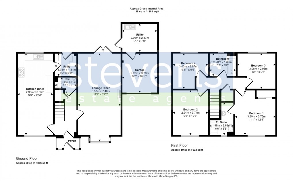 Floorplan for Martins Close, Hatherleigh, Okehampton, Devon, EX20