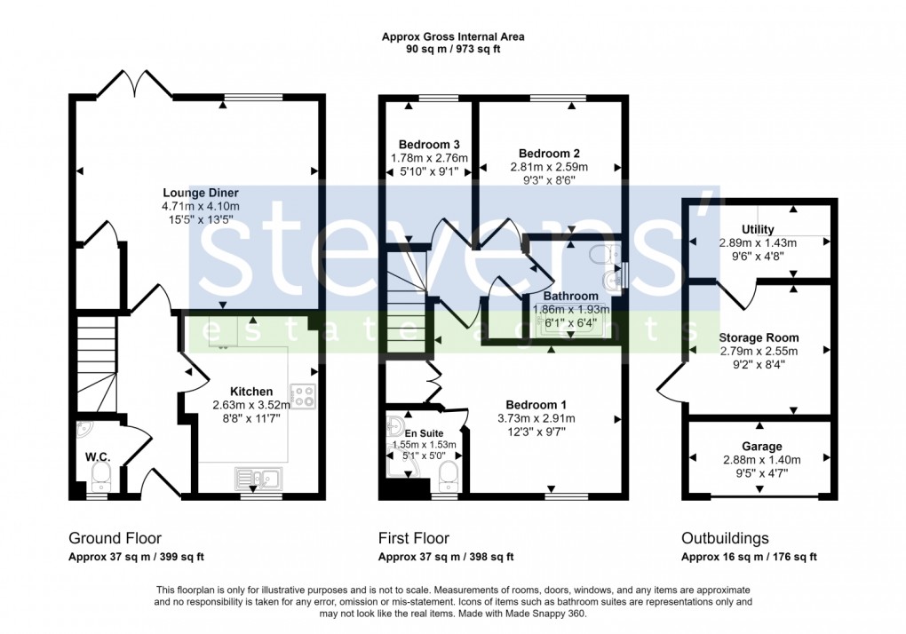 Floorplan for Sterlings Way, Okehampton, Devon, EX20