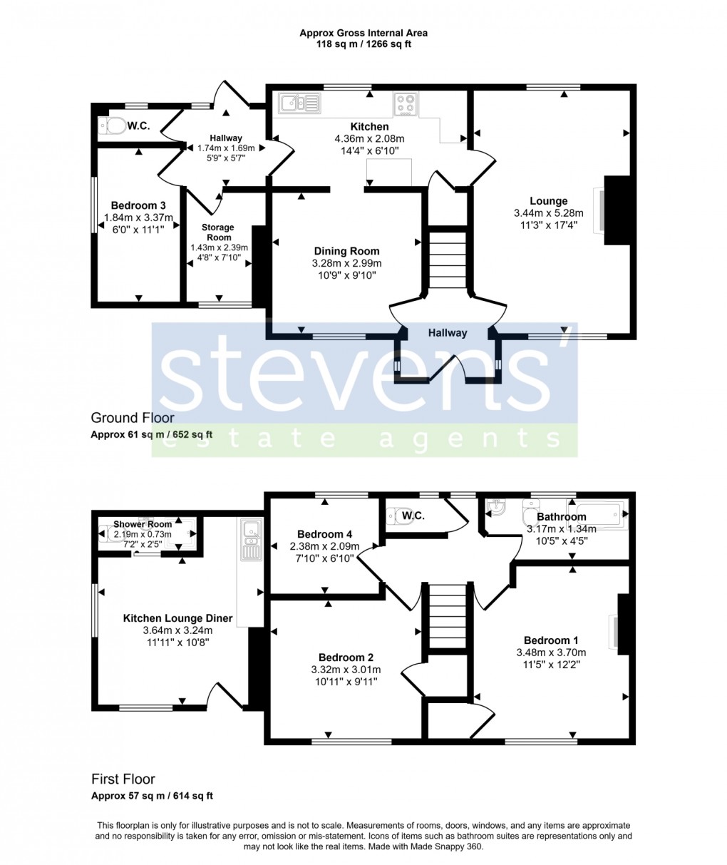 Floorplan for Springfield, Petrockstow, Okehampton, Devon, EX20
