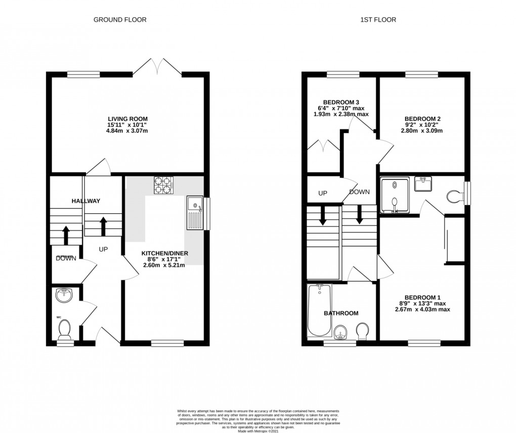 Floorplan for Broom Park, Okehampton, Devon, EX20