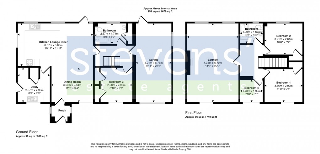 Floorplan for Church Road, Highampton, Beaworthy, Devon, EX21