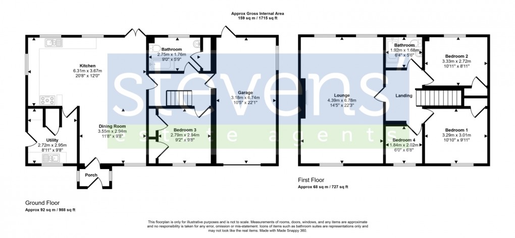 Floorplan for Church Road, Highampton, Beaworthy, Devon, EX21