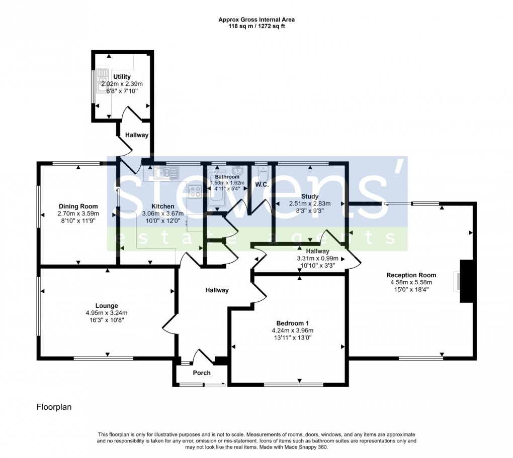 Floorplan for Pyworthy, Holsworthy, Devon, EX22