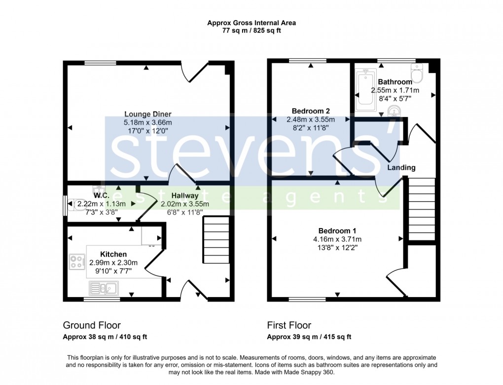 Floorplan for Cleave Close, Folly Gate, Okehampton, Devon, EX20
