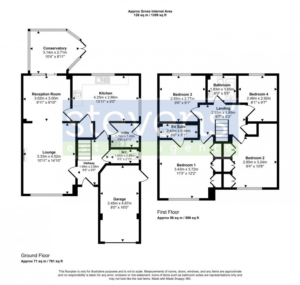 Floorplan for Curlew Close, Okehampton, Devon, EX20