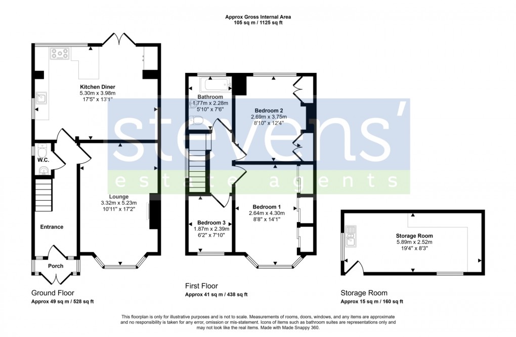 Floorplan for Leaholes Avenue, Okehampton, Devon, EX20