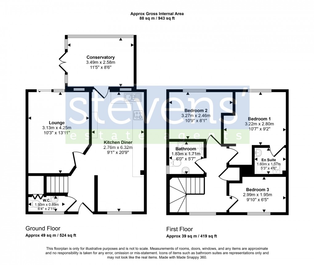 Floorplan for Lower Crooked Meadow, Okehampton, Devon, EX20