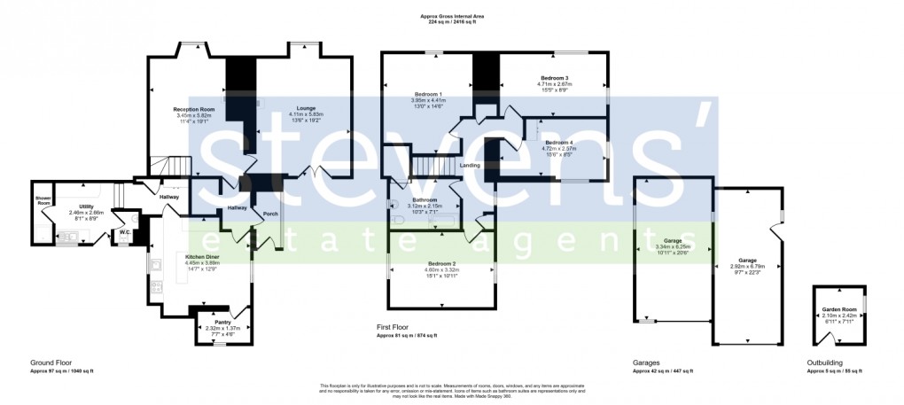 Floorplan for East Risdon, Jacobstowe, Okehampton, Devon, EX20