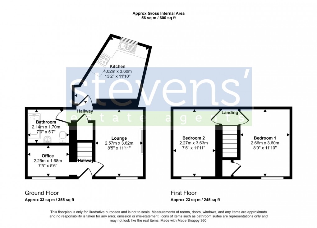 Floorplan for Broadpark Terrace, North Tawton, Devon, EX20