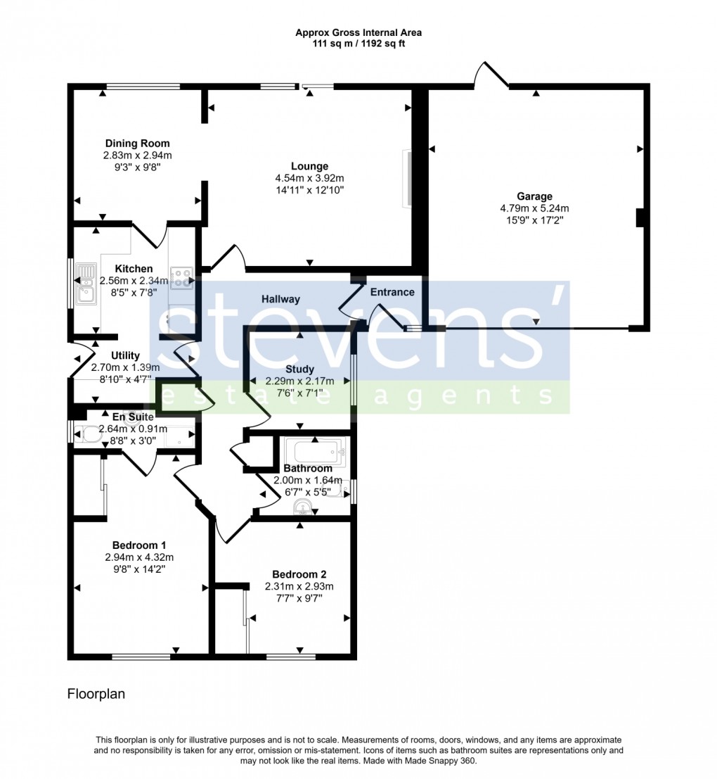Floorplan for Fern Close, Okehampton, Devon, EX20