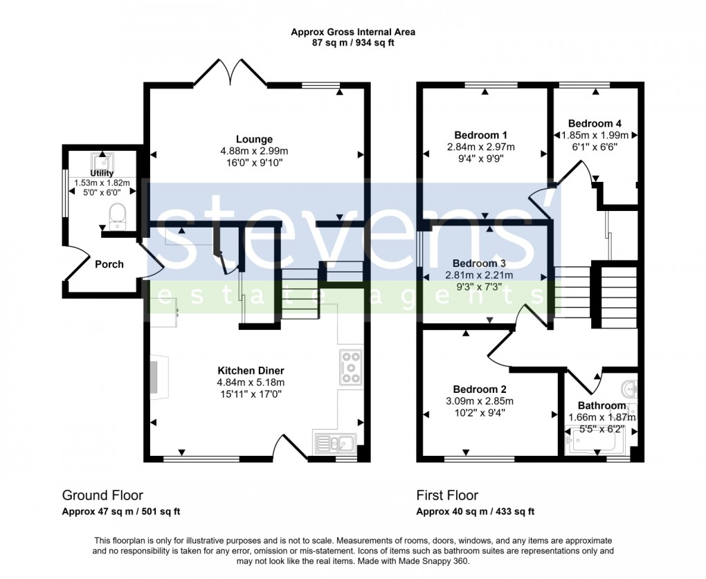 Floorplan for Broom Park, Okehampton, Devon, EX20