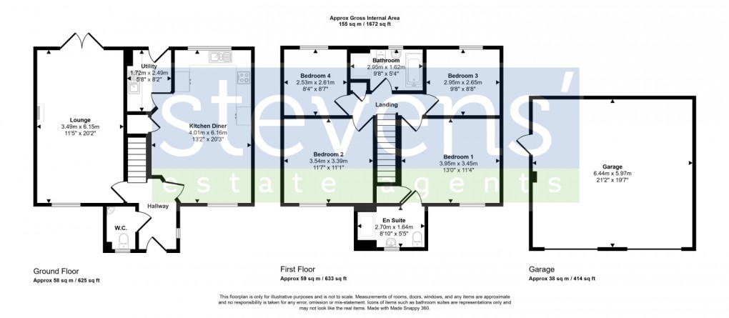Floorplan for Foxglove Court, North Tawton, Devon, EX20