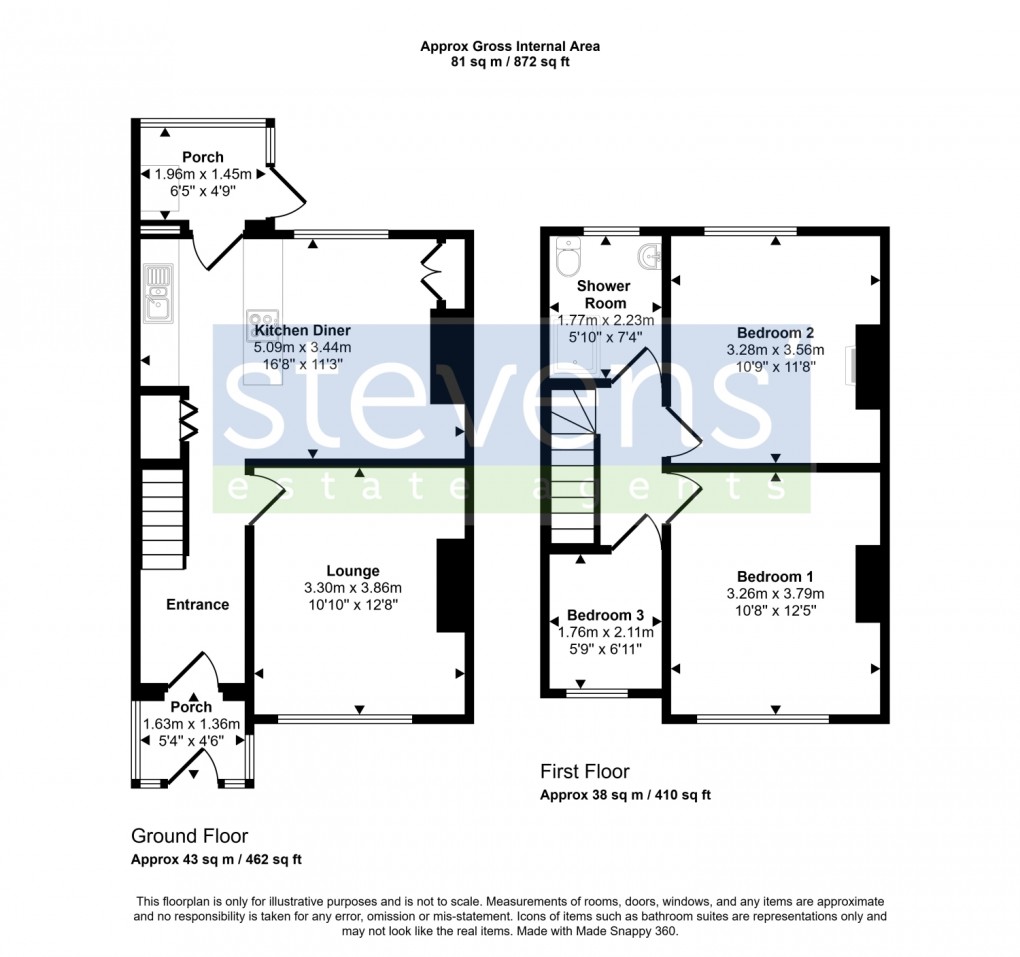 Floorplan for Lopes Crescent, Okehampton, Devon, EX20