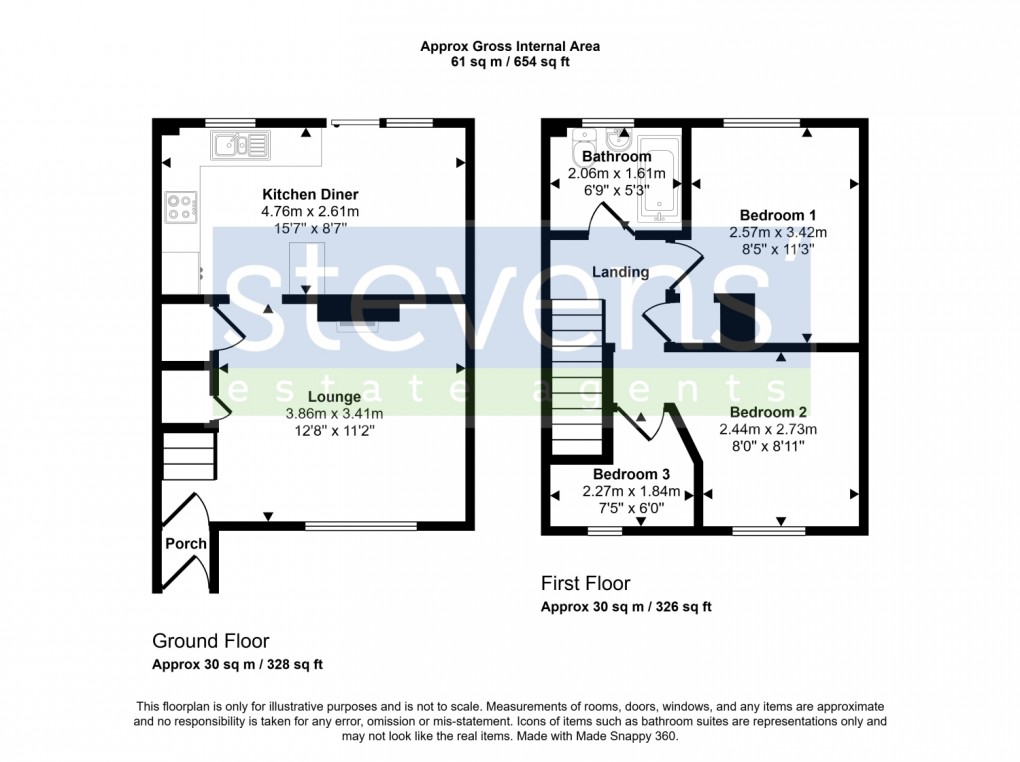 Floorplan for Oke Tor Close, Okehampton, Devon, EX20