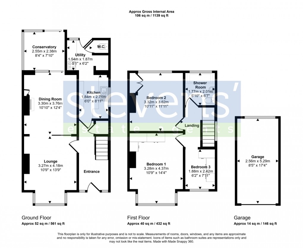Floorplan for Leaholes Avenue, Okehampton, Devon, EX20