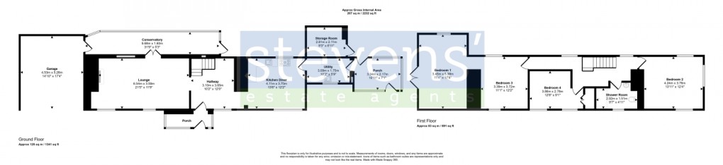 Floorplan for , Lewdown, Okehampton, Devon, EX20