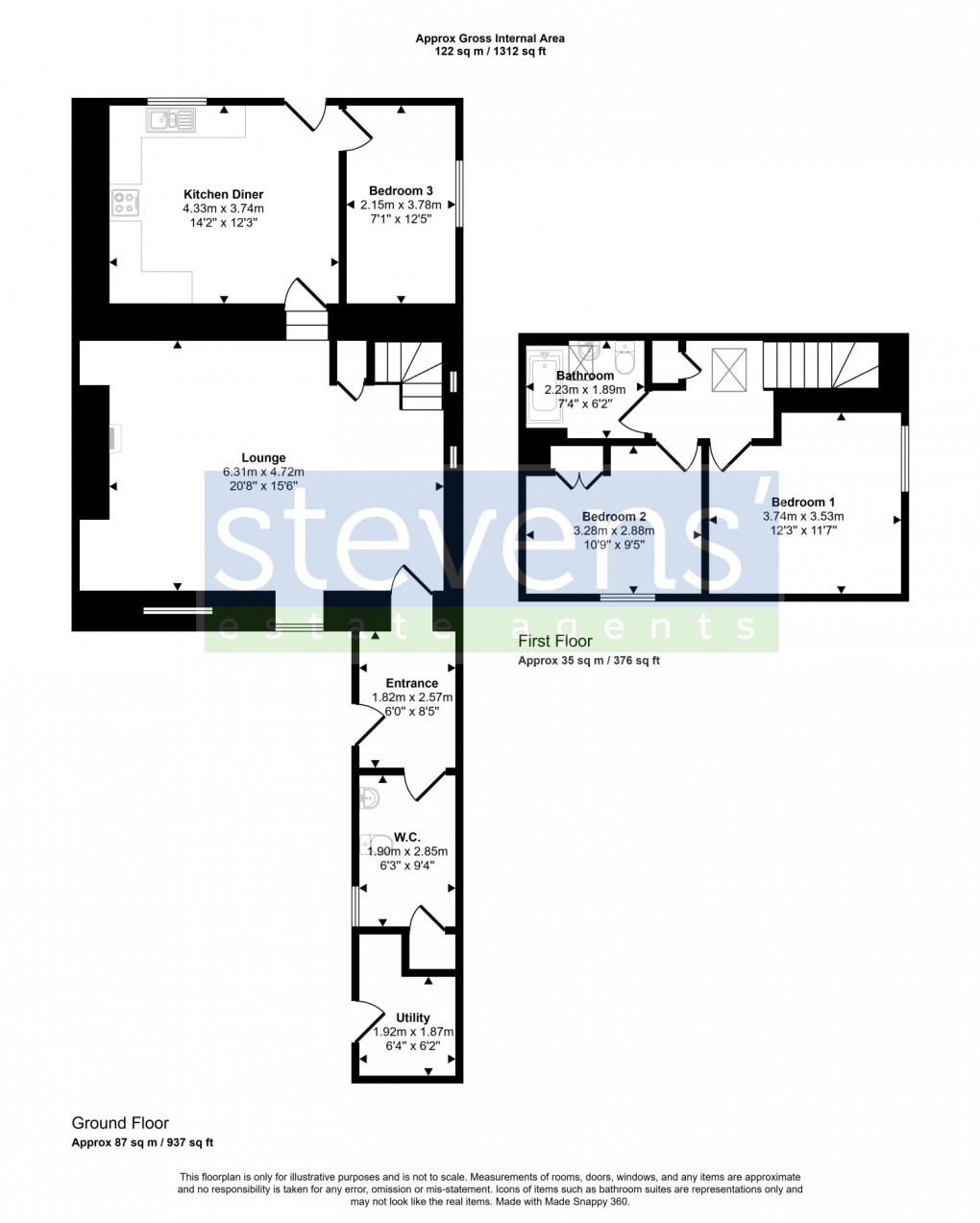 Floorplan for , Lydford, Okehampton, Devon, EX20