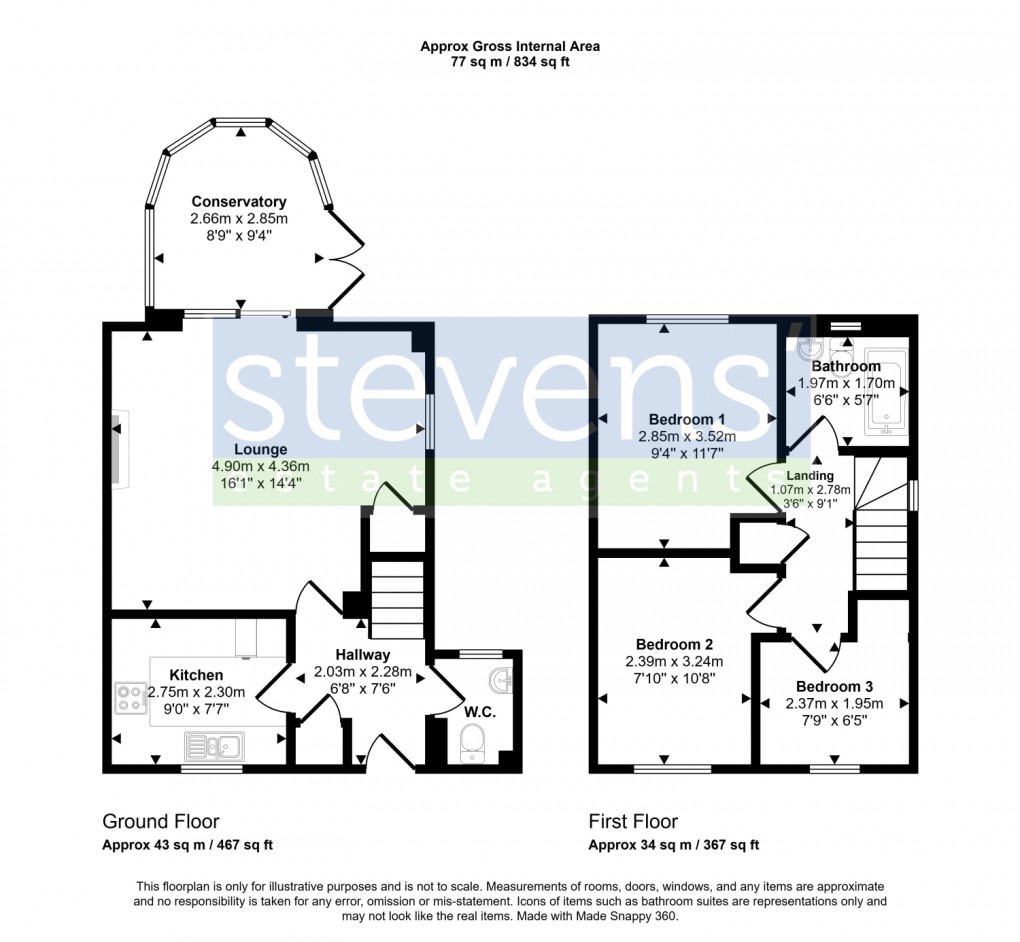 Floorplan for Westcots Drive, Winkleigh, Devon, EX19