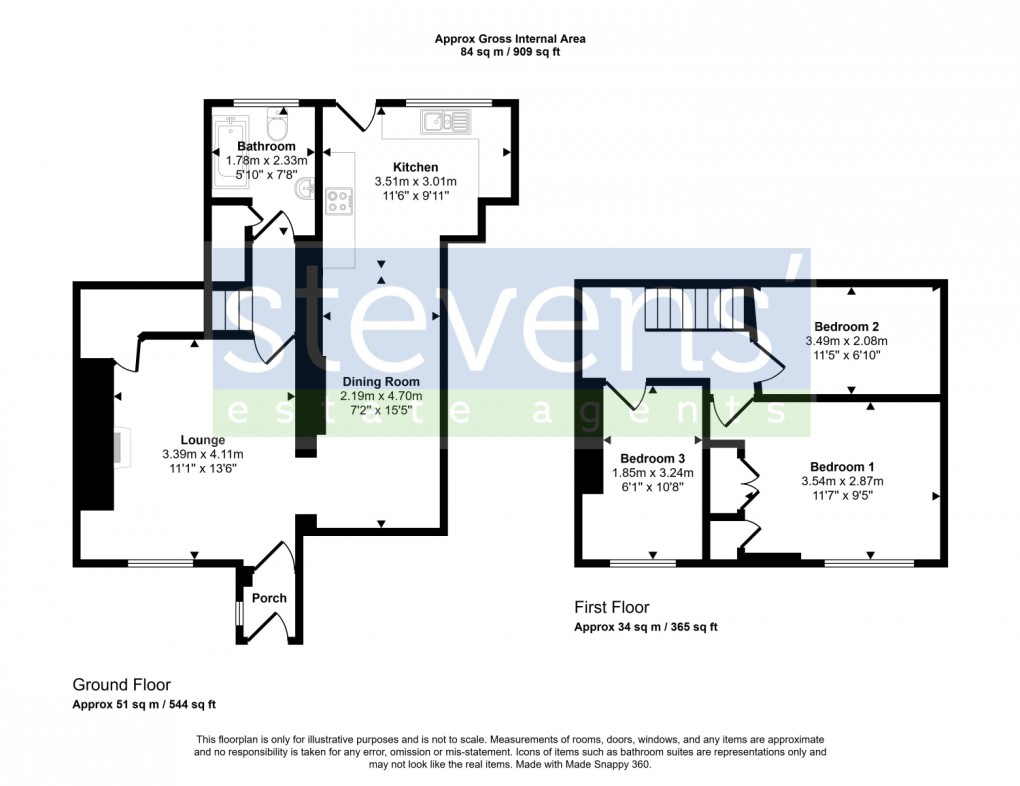 Floorplan for Brights Cottages South Zeal, South Zeal, Okehampton, Devon, EX20