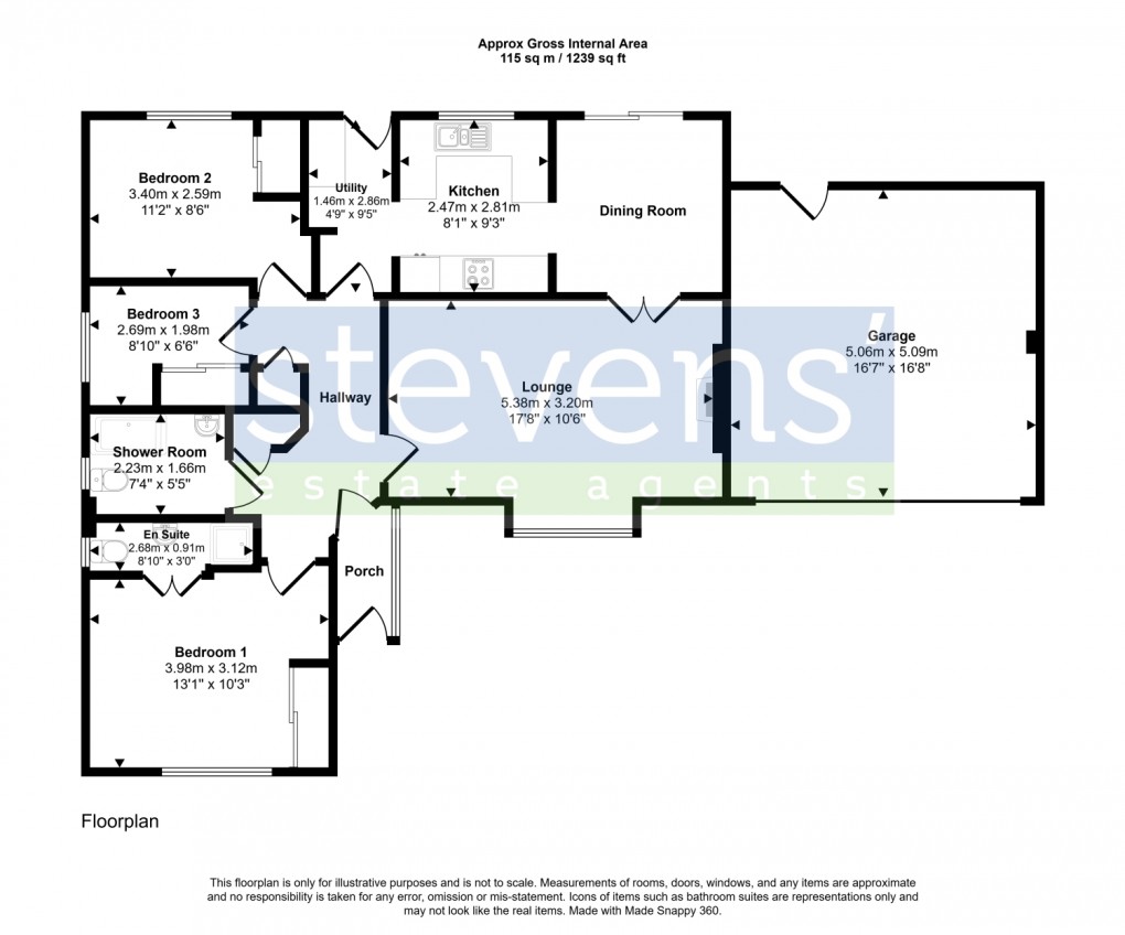 Floorplan for Baldwin Drive, Okehampton, Devon, EX20