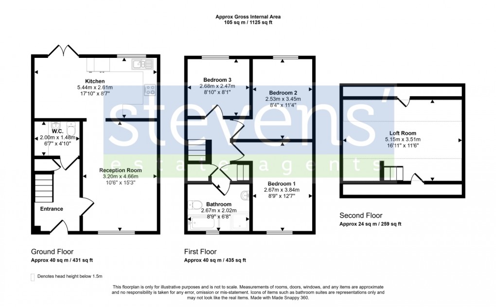 Floorplan for Pearse Close, Hatherleigh, Okehampton, Devon, EX20