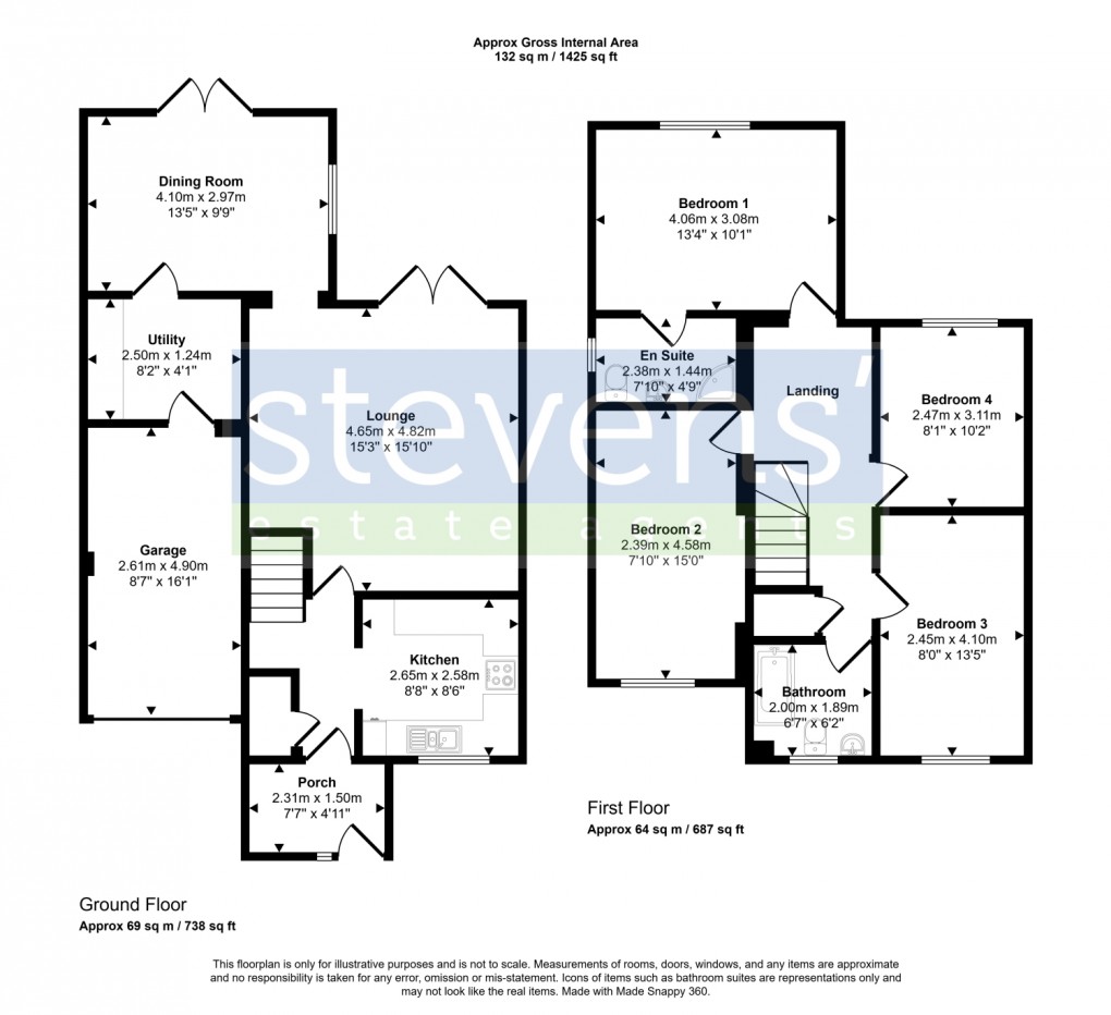 Floorplan for Leaholes Avenue, Okehampton, Devon, EX20