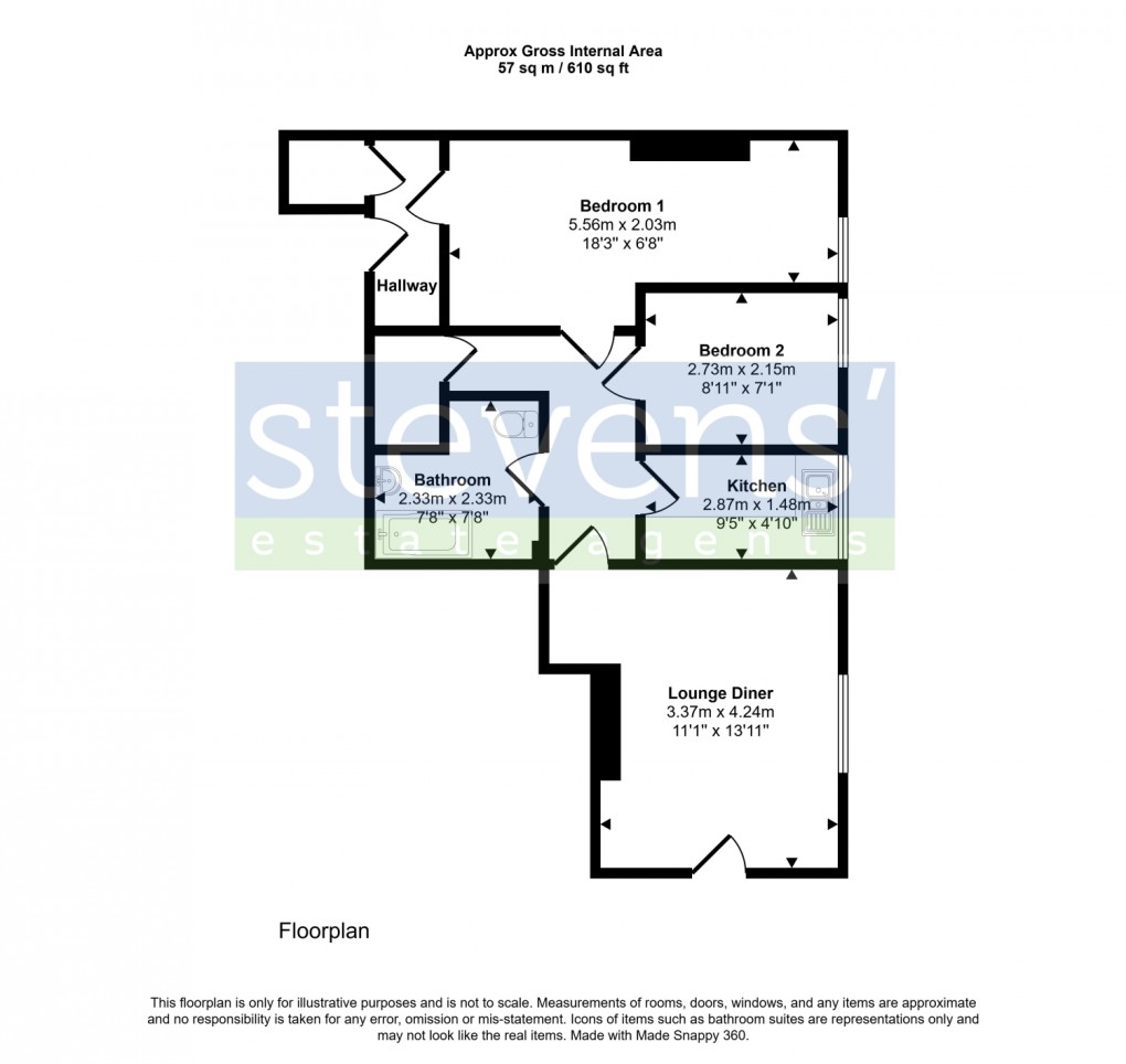 Floorplan for Northfield Road, Okehampton, Devon, EX20