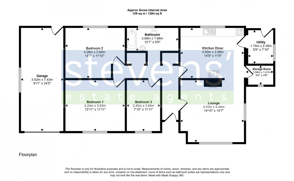 Floorplan for Petrockstow, Okehampton, Devon, EX20