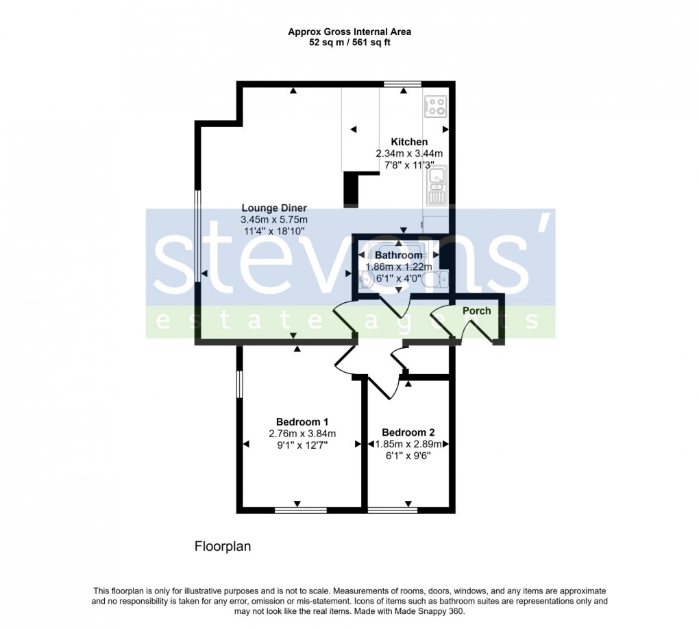 Floorplan for The Chantry, East Street, Okehampton, Devon, EX20