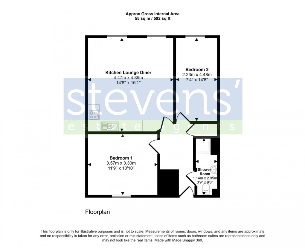 Floorplan for St James Court, Okehampton, Devon